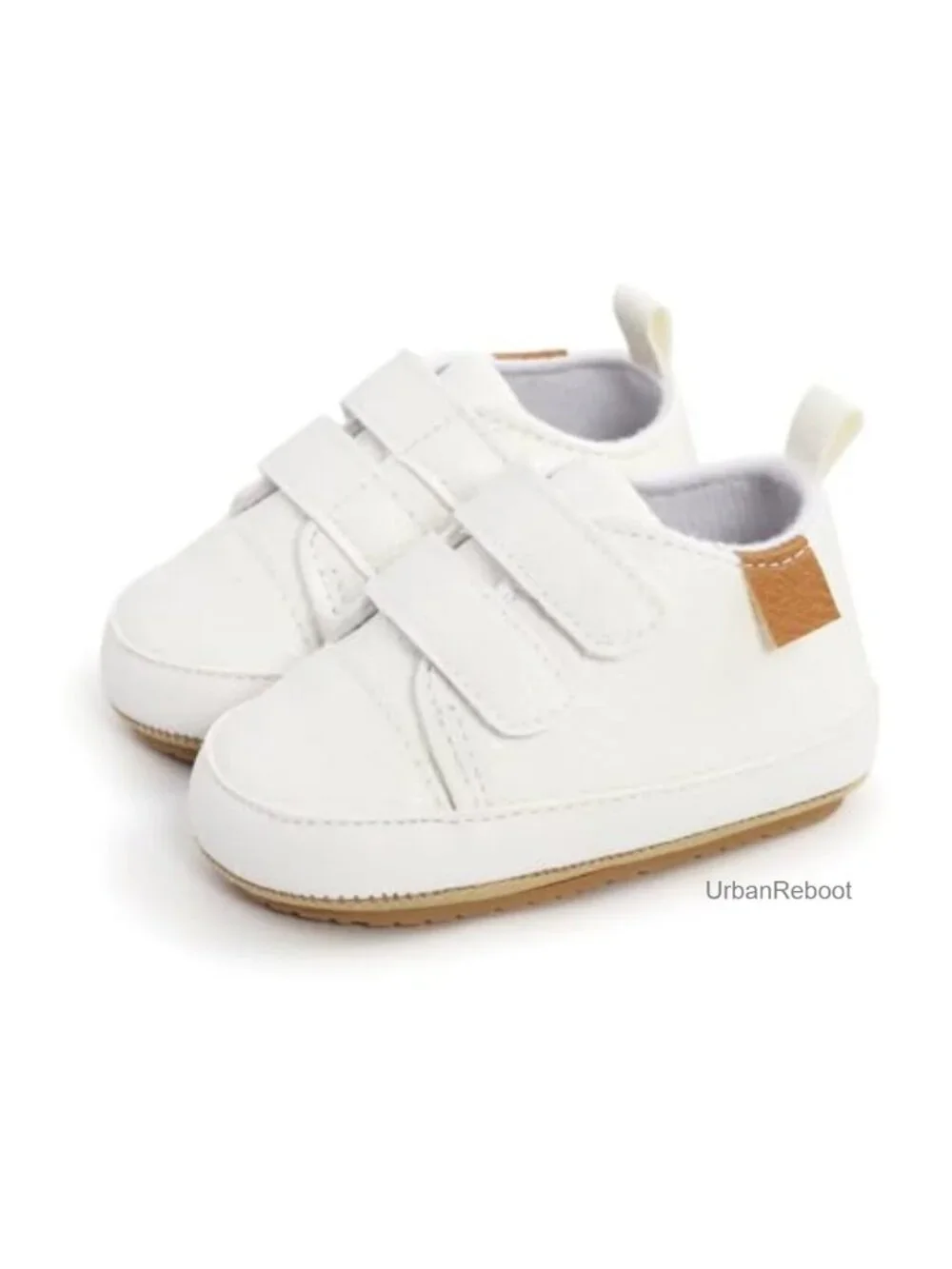 Baby Boys Girls Non-Slip Rubber Sole High-Top PU Leather Sneakers Infant First